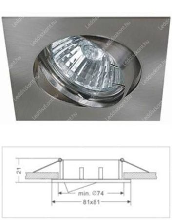 Led beépíthető spot lámpatest, alumínium, billenős, kocka