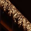   LED jégcsapfüggöny, 4x0,7m, 200 db meleg fehér, IP44  villanó leddel, 8 funkciós, memóriás vezérlővel